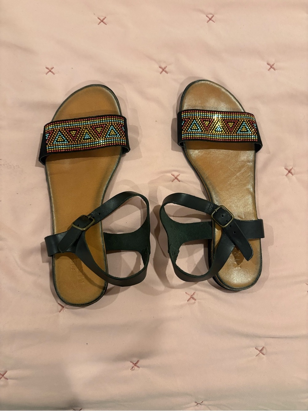 Sesto meucci Leather Worth Sandals  Black Size 6.5 Retail $118.00